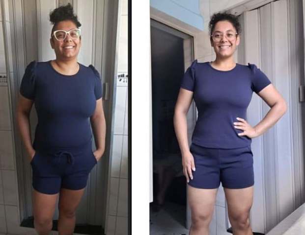 Antes e depois de aluna do Método Queima Extrema